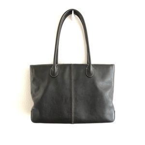 J. Crew black leather tote
